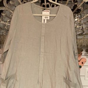Grey linen top